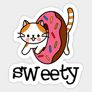 Donut and cat Sticker